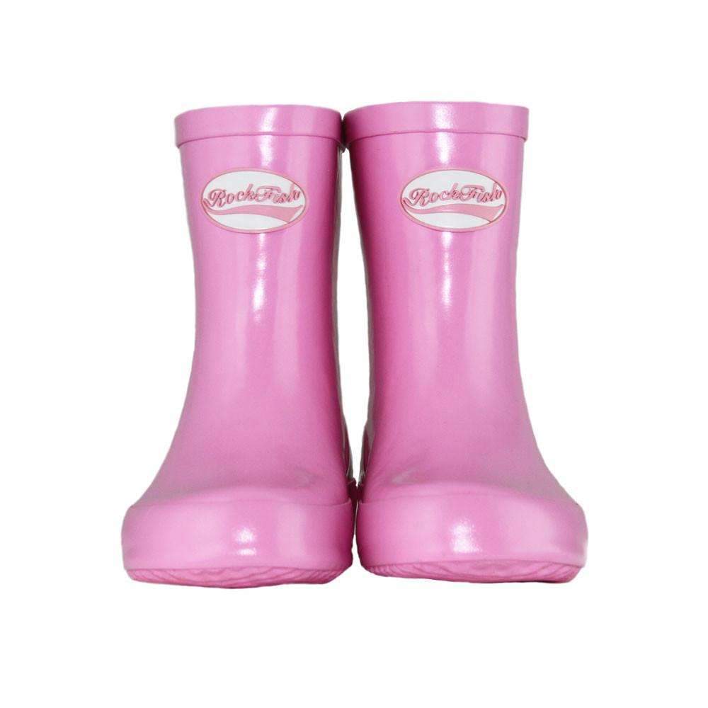 Rockfish girls pink tiny wellies, perfect for 1st steps