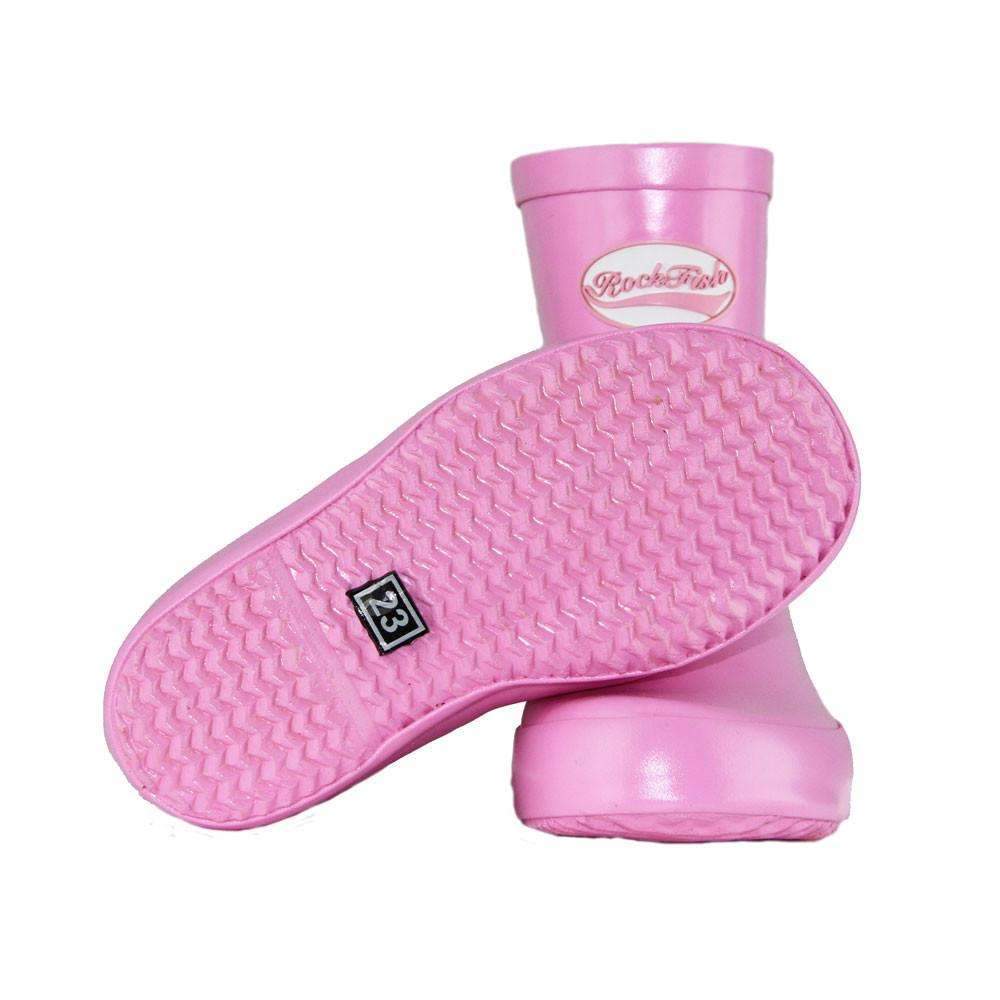 Pink toddler rubber rockfish wellies
